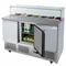 Atosa Stainless Steel 3 Solid Doors Prep. Fridge / Glass Cover Salad Bar - ESL3864