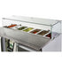 Atosa Stainless Steel 3 Solid Doors Prep. Fridge / Glass Cover Salad Bar - ESL3864