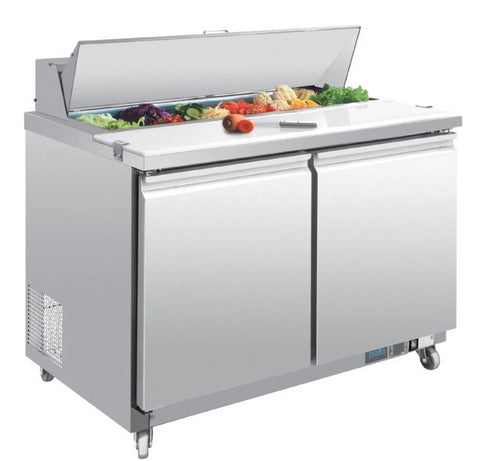 Polar U-Series 2 Door Prep Counter Fridge 405Ltr GD882-A