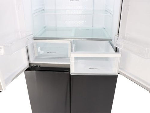 Husky French Door Fridge/Freezer In Black Stainless Steel 545L - HUS-545FDBIX