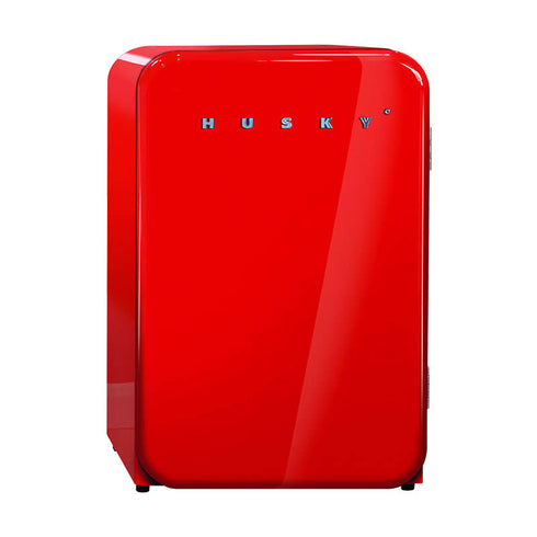 Husky Undercounter Red Retro Bar Fridge 110Litre - HUS-RETRO-110 RED