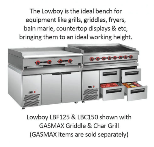 FED 2 large door Lowboy Fridge - LBF150