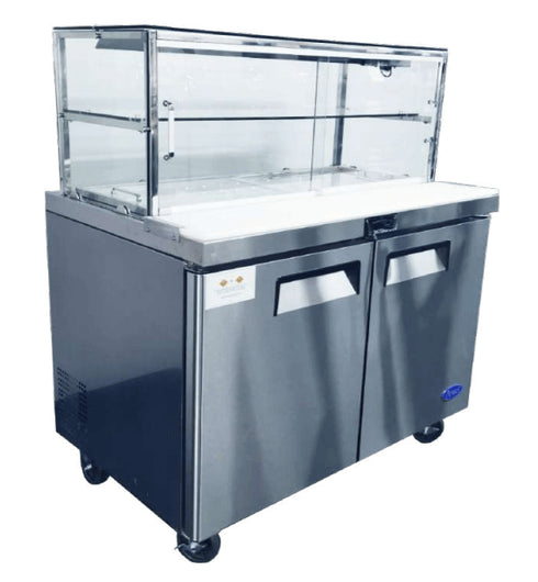 Atosa 2 Door Sandwich Bar With Glass Canopy 1530mm MSF8303G