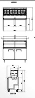 Atosa 2 Door Sandwich Bar With Glass Canopy 1530mm MSF8303G