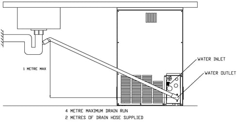 Ice-O-Matic Self Contained Gourmet Ice Maker With Pump Out Drain 38.5kg Production - UCG085APD