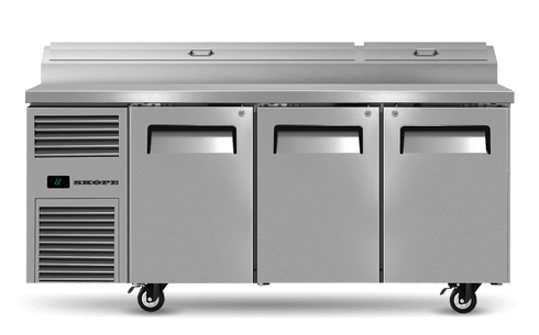 SKOPE ReFlex Series 3 Solid Door GN Compatible Pizza Preparation Fridge 523 Litres - RF8.PPZ.3.SD
