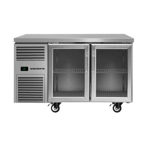 SKOPE ReFlex Double Glass Door Underbench GN 1/1 Compatible Fridge - RF7.UBR.2.GD