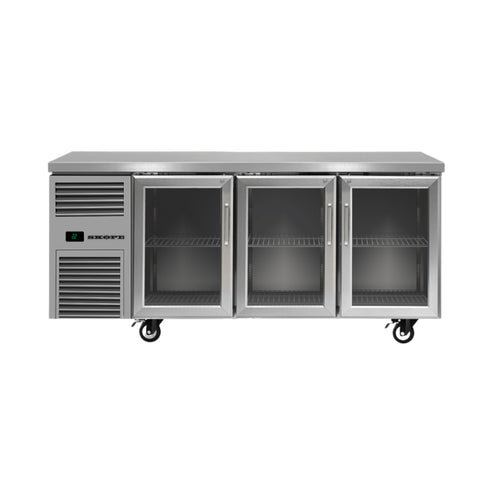 SKOPE ReFlex Triple Glass Door Underbench GN 1/1 Compatible Fridge - RF7.UBR.3.GD