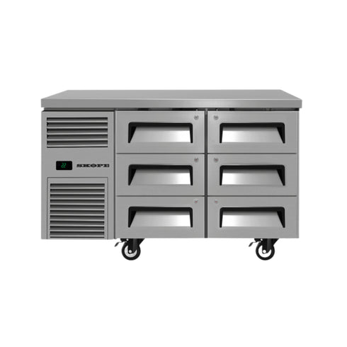 SKOPE ReFlex Six Drawer Underbench GN 1/1 Fridge - RF7.UBR.2.D6