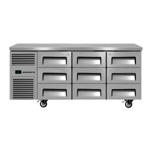 SKOPE ReFlex 9 Drawer Underbench GN 1/1 Fridge - RF7.UBR.3.D9
