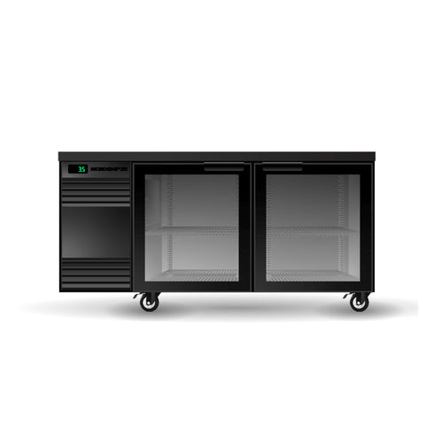 SKOPE BackBar 2 Glass Swing Door CounterLine Fridge - CL.2.GSW