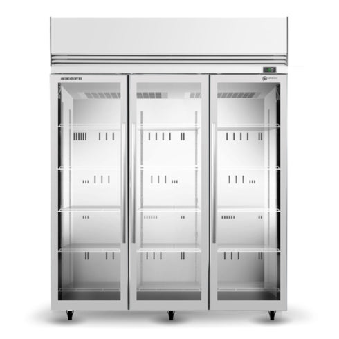 SKOPE 3 Glass Door Upright Display or Storage Freezer TMF1500N-Ice