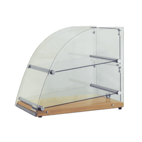 Exquisite Two Tiers Curved Ambient Cake Display – Natural Oak CD70-O