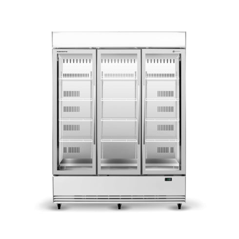 SKOPE BME ActiveCore Series Triple Glass Door Display or Storage Fridge, Lit Sign - BME1500N-AC