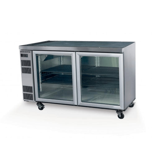 SKOPE CounterLine Series Double Glass or Solid Swing Door Fridge Remote - CL400r-2SW