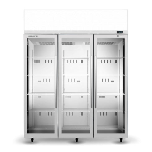 SKOPE TME ActiveCore Series 3 Glass Door Display or Storage Fridge, Lit Sign (1497L) - TME1500N-AC