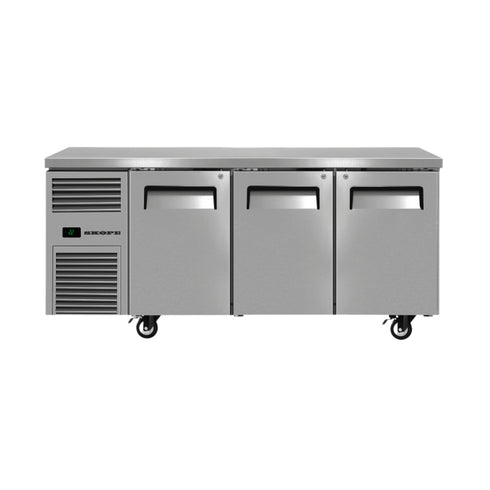SKOPE ReFlex Triple Solid Door Underbench GN 1/1 Compatible Freezer - RF7.UBF.3.SD