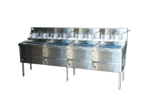 FED Gas Fish and Chips Fryer Four Fryer - WFS-4/22