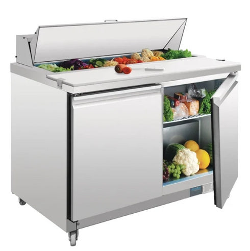 Polar U-Series 2 Door Prep Counter Fridge 405Ltr GD882-A