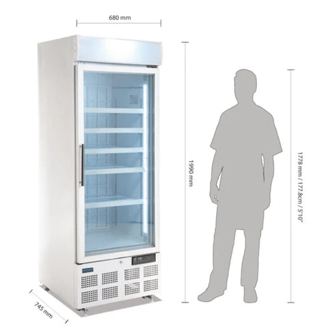 Polar G-Series Upright Single Door Display Freezer White 412Ltr GH506-A