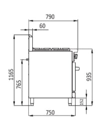 Cookrite 6 Burner With Oven ATO-6B-F