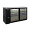 Two Door Commercial Glass Door Bar Fridge with Stainless Steel Counter - B215G