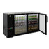 Two Door Commercial Glass Door Bar Fridge with Stainless Steel Counter - B215G