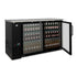 Two Door Commercial Glass Door Bar Fridge with Stainless Steel Counter - B215G