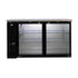 Two Door Commercial Glass Door Bar Fridge with Stainless Steel Counter - B215G