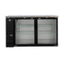 Two Door Commercial Glass Door Bar Fridge with Stainless Steel Counter - B215G