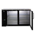 Two Door Commercial Glass Door Bar Fridge with Stainless Steel Counter - B215G