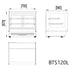 AG Squared Bench Top Cake / Showcase Fridge - 120 Litre - 700mm - BTS120L