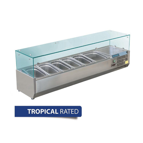 Polar G-Series Square Glass Countertop Prep Fridge GD876-A