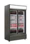 Crusader 2 Glass Sliding Door Display Fridge 1000L(Black) - CCE1130SBLK