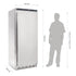 Polar C-Series Single Door Upright Fridge Stainless Steel 600Ltr CD084-A