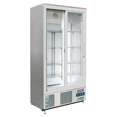 Polar G-Series Double Sliding Glass Door Upright Bar Fridge 490Ltr CK478-A
