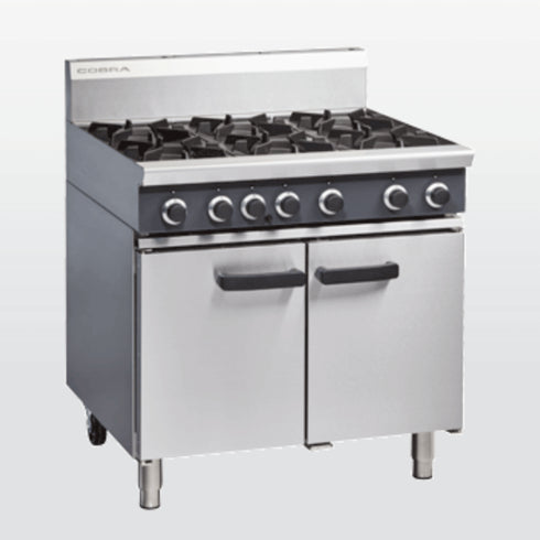 Cobra Oven Ranges 900mm Six Burner Gas Range Static Oven -CR9D