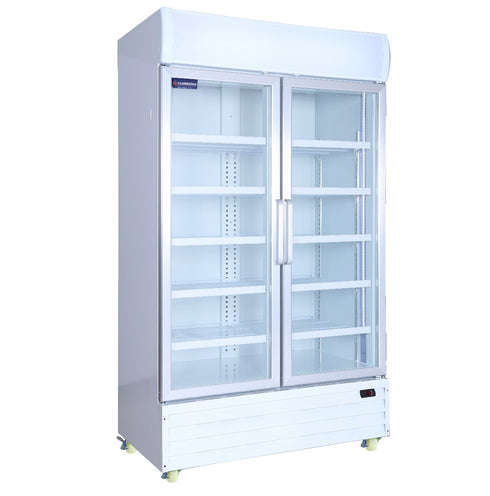 Crusader 2 Glass Door Display Fridge 1000L (White) - CCE1130