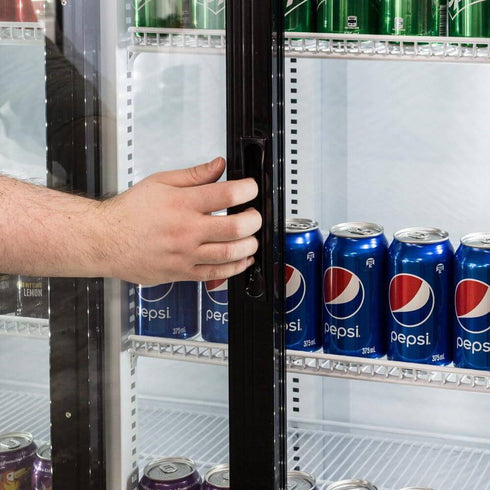 AG 1000L Double Sliding Door Upright Display Fridge - Glass Door - CU1000TNG-SD