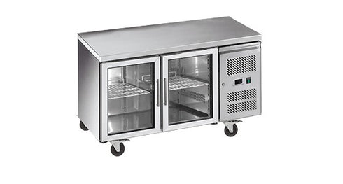 Exquisite Two Glass Door Underbench Fridge - USC260G