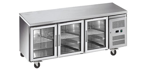 Exquisite Snack Size Under Bench Chiller Glass Doors - SSC550G