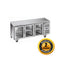 Exquisite Three Glass Door Underbench Fridge - USC400G