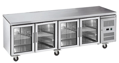 Exquisite Four Glass Door Underbench Fridge - USC550G