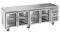 Exquisite Four Glass Door Underbench Fridge - USC550G