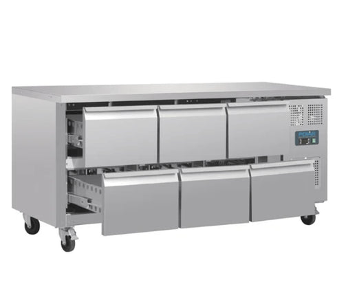 Polar U-Series 6 Drawer Counter Fridge 6xGN DA548-A