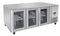 Atosa Stainless Steel 3 Glass Doors Bench Fridge - EPF3731