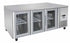 Atosa Stainless Steel 3 Glass Doors Bench Fridge - EPF3731