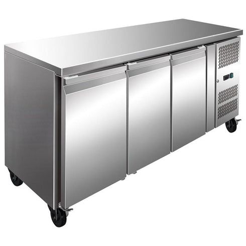 FED S/S Three Door Bench Fridge 386L - FE3100TN
