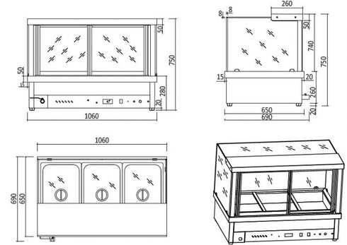 Mixrite Hot Food Display - CRB-6