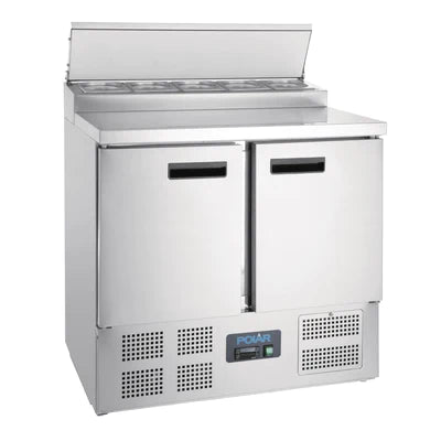 Polar G-Series 2 Door Pizza Prep Counter Fridge 254Ltr G604-A